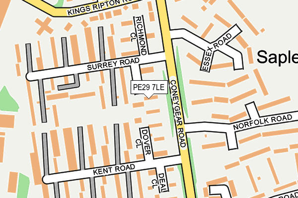 PE29 7LE map - OS OpenMap – Local (Ordnance Survey)