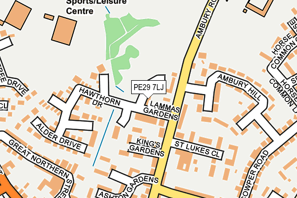 PE29 7LJ map - OS OpenMap – Local (Ordnance Survey)