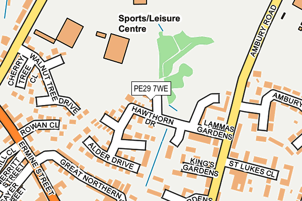 PE29 7WE map - OS OpenMap – Local (Ordnance Survey)