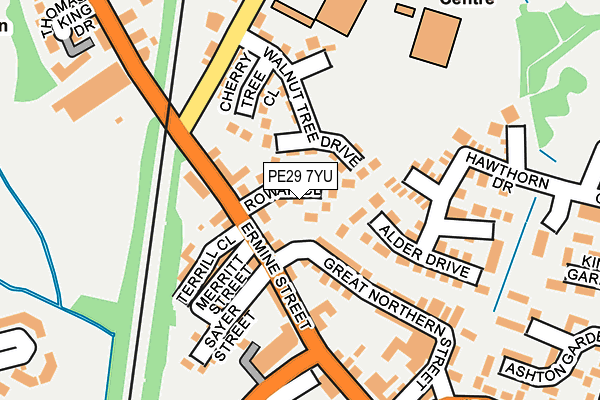 PE29 7YU map - OS OpenMap – Local (Ordnance Survey)