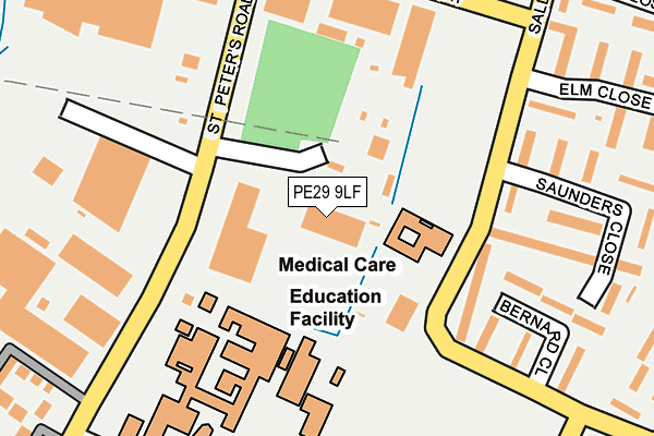 PE29 9LF map - OS OpenMap – Local (Ordnance Survey)