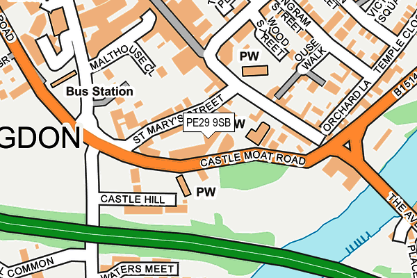 PE29 9SB map - OS OpenMap – Local (Ordnance Survey)