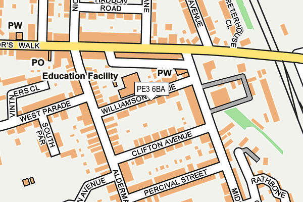PE3 6BA map - OS OpenMap – Local (Ordnance Survey)