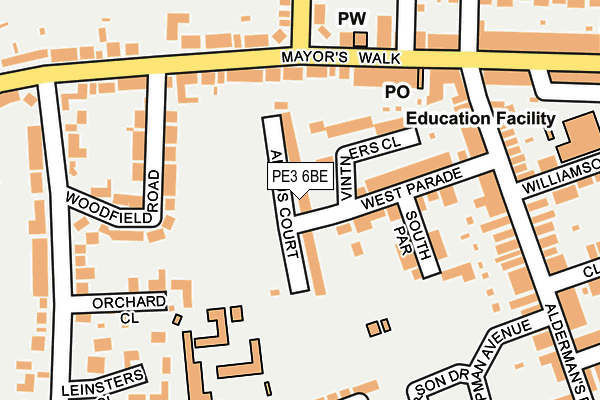 PE3 6BE map - OS OpenMap – Local (Ordnance Survey)