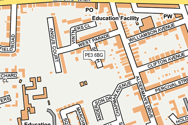 PE3 6BG map - OS OpenMap – Local (Ordnance Survey)