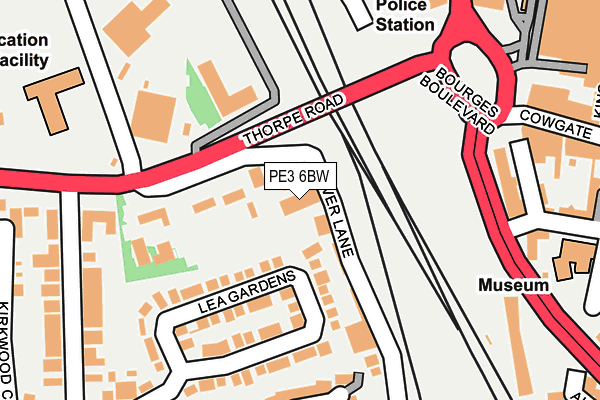 PE3 6BW map - OS OpenMap – Local (Ordnance Survey)