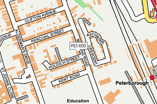 PE3 6DD map - OS OpenMap – Local (Ordnance Survey)