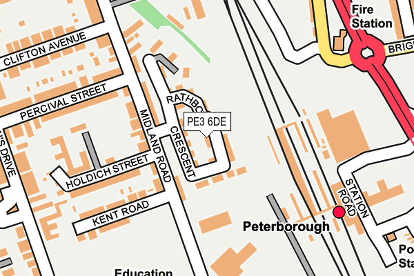 PE3 6DE map - OS OpenMap – Local (Ordnance Survey)