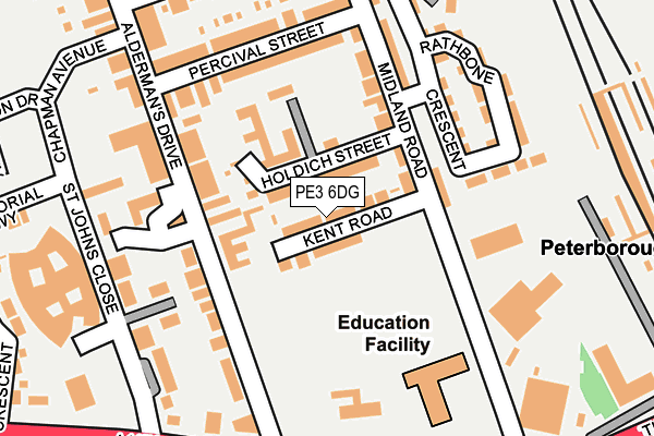 PE3 6DG map - OS OpenMap – Local (Ordnance Survey)