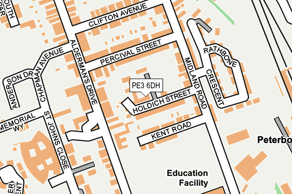 PE3 6DH map - OS OpenMap – Local (Ordnance Survey)