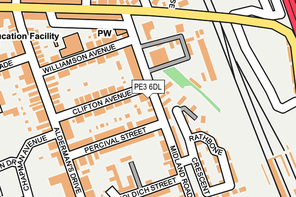 PE3 6DL map - OS OpenMap – Local (Ordnance Survey)