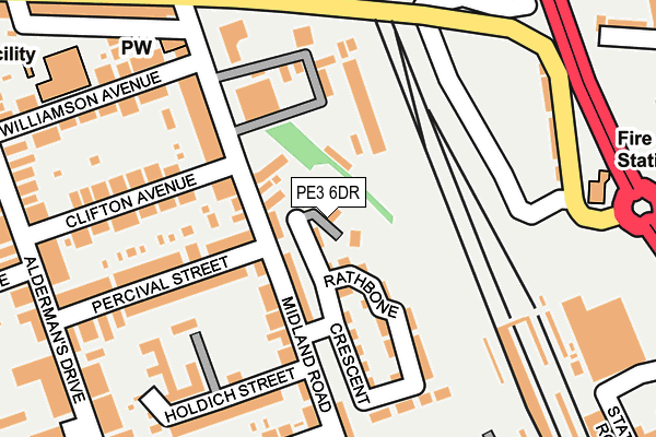 PE3 6DR map - OS OpenMap – Local (Ordnance Survey)