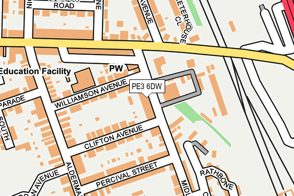 PE3 6DW map - OS OpenMap – Local (Ordnance Survey)