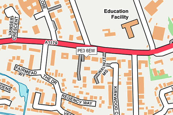 PE3 6EW map - OS OpenMap – Local (Ordnance Survey)