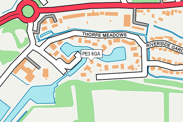 PE3 6GA map - OS OpenMap – Local (Ordnance Survey)