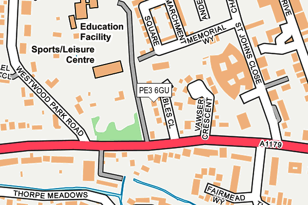 PE3 6GU map - OS OpenMap – Local (Ordnance Survey)