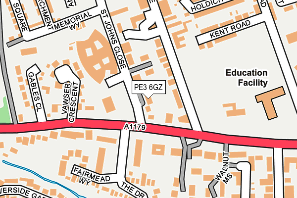 PE3 6GZ map - OS OpenMap – Local (Ordnance Survey)