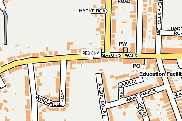 PE3 6HA map - OS OpenMap – Local (Ordnance Survey)
