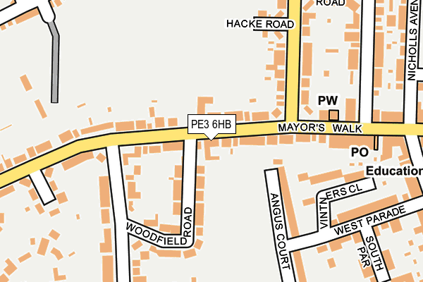 PE3 6HB map - OS OpenMap – Local (Ordnance Survey)