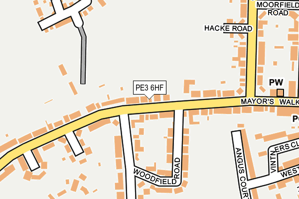 PE3 6HF map - OS OpenMap – Local (Ordnance Survey)