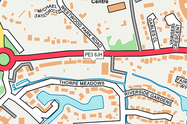 PE3 6JH map - OS OpenMap – Local (Ordnance Survey)