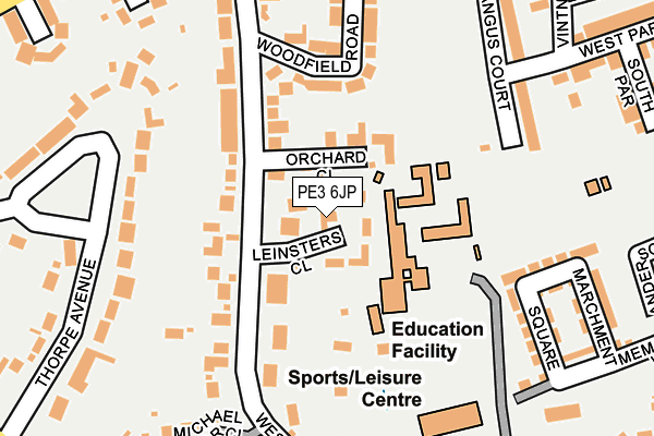 PE3 6JP map - OS OpenMap – Local (Ordnance Survey)