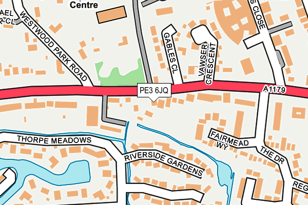 PE3 6JQ map - OS OpenMap – Local (Ordnance Survey)