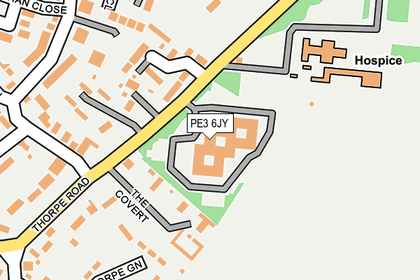 PE3 6JY map - OS OpenMap – Local (Ordnance Survey)