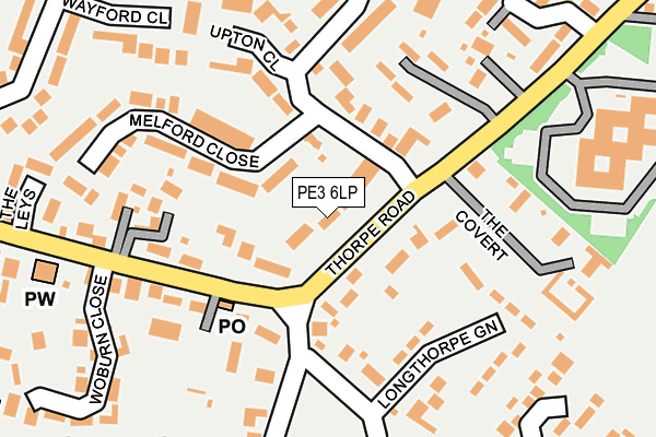 PE3 6LP map - OS OpenMap – Local (Ordnance Survey)