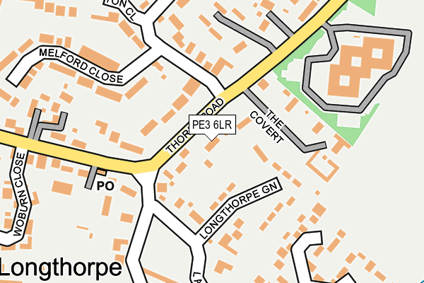 PE3 6LR map - OS OpenMap – Local (Ordnance Survey)