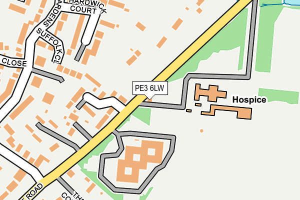 PE3 6LW map - OS OpenMap – Local (Ordnance Survey)