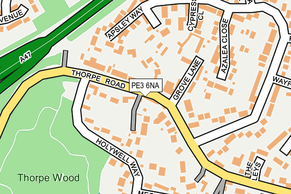 PE3 6NA map - OS OpenMap – Local (Ordnance Survey)
