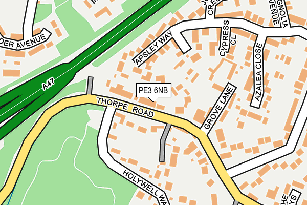PE3 6NB map - OS OpenMap – Local (Ordnance Survey)