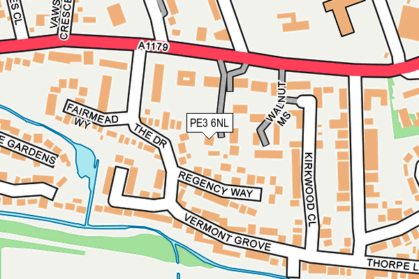 PE3 6NL map - OS OpenMap – Local (Ordnance Survey)