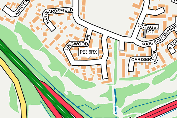 PE3 6RX map - OS OpenMap – Local (Ordnance Survey)
