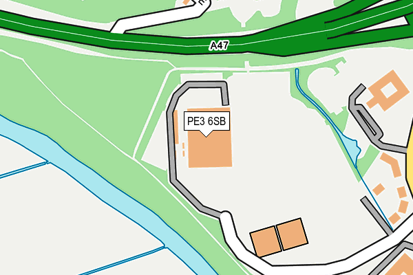 PE3 6SB map - OS OpenMap – Local (Ordnance Survey)