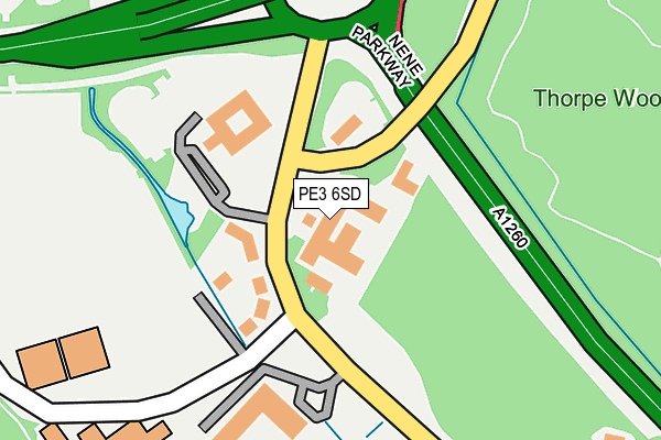 PE3 6SD map - OS OpenMap – Local (Ordnance Survey)