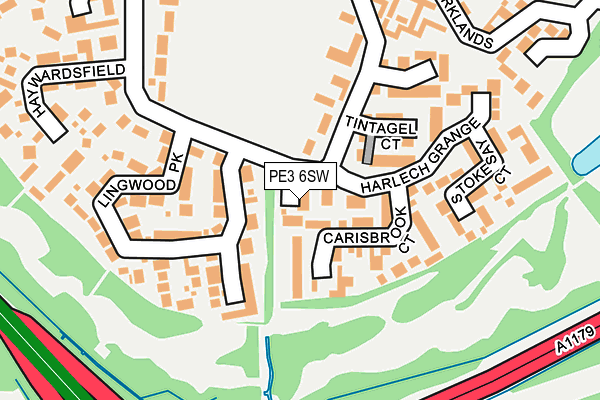 PE3 6SW map - OS OpenMap – Local (Ordnance Survey)