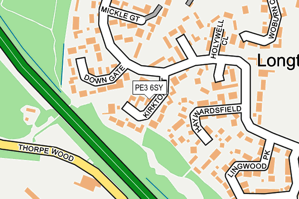 PE3 6SY map - OS OpenMap – Local (Ordnance Survey)