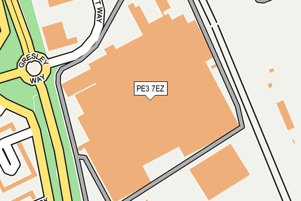 PE3 7EZ map - OS OpenMap – Local (Ordnance Survey)