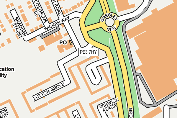 PE3 7HY map - OS OpenMap – Local (Ordnance Survey)