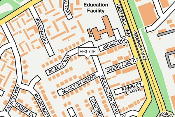 PE3 7JH map - OS OpenMap – Local (Ordnance Survey)