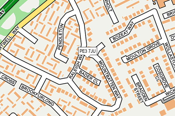PE3 7JU map - OS OpenMap – Local (Ordnance Survey)