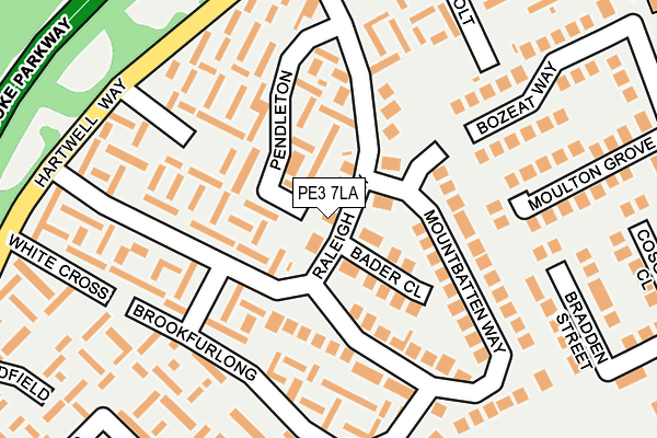 PE3 7LA map - OS OpenMap – Local (Ordnance Survey)