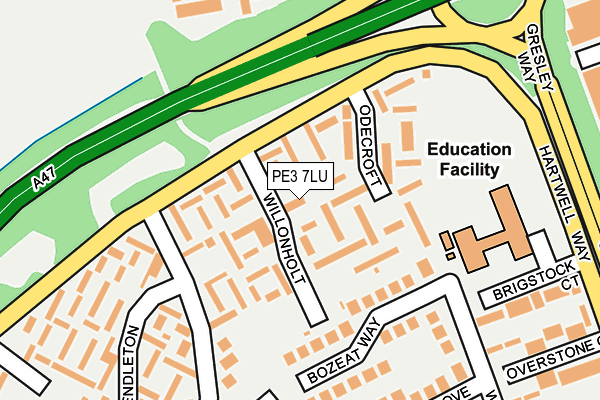 PE3 7LU map - OS OpenMap – Local (Ordnance Survey)
