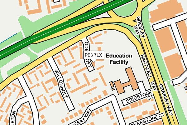 PE3 7LX map - OS OpenMap – Local (Ordnance Survey)
