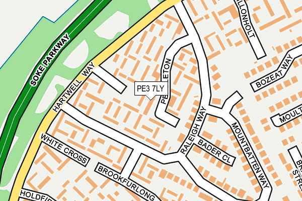 PE3 7LY map - OS OpenMap – Local (Ordnance Survey)