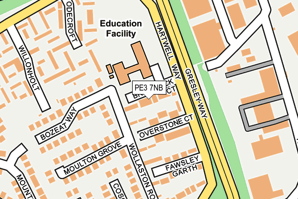 PE3 7NB map - OS OpenMap – Local (Ordnance Survey)