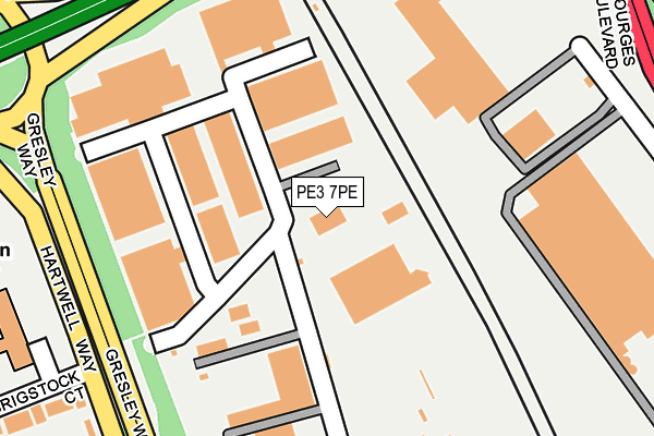 PE3 7PE map - OS OpenMap – Local (Ordnance Survey)