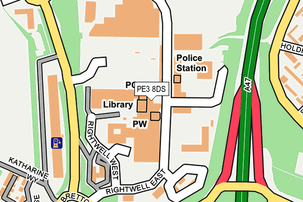 PE3 8DS map - OS OpenMap – Local (Ordnance Survey)